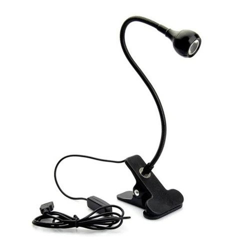 Lampe de bureau lumière avec clip pour PC portable Ordinateur Noir - Photo 2/2