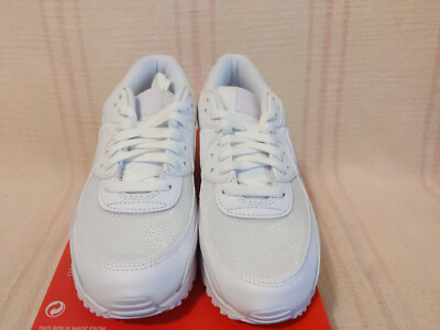 W Nike Air Max 90 Triple White AM90 Leather CQ2560 100 Women Shoe