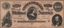 1864 $100 T65 *Repro* CSA Currency Soldiers, Lucy Pickens & George Randolph