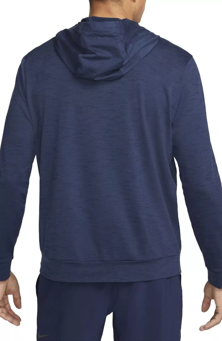 NEW Nike Yoga Dri FIT Mens Lightweight Hoodie Midnight Navy DQ4886 410 SIZE S