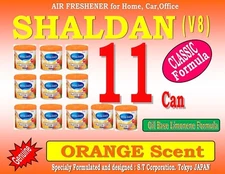 11 Can SHALDAN V8- CLASSIC Formula- Home Car Office Air Freshener - ORANGE Scent