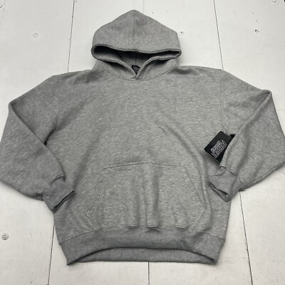 #ad Pressure Department Cool Gray 3D Embossed Sweatshirt Hoodie Pullover Adult Large $35.75
