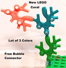 New LEGO CORAL Ocean Floor REEF Fish Tank Snorkling Vacation Sports Dive VACAY