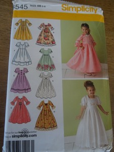 3545 Patron Simplicity 8 Creations Magnifique Robe Ceremonie Fetes 3 Au 8 Ans Ebay