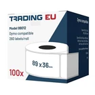 100x compact label for Dymo 99012 36 x 89mm 260 roll labels