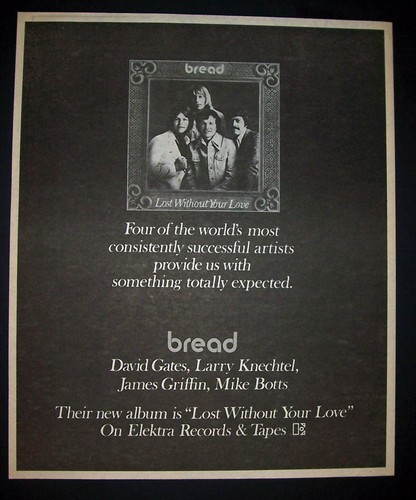Bread Lost Without Your Love 1977 Poster Type Advert, Promo Ad
