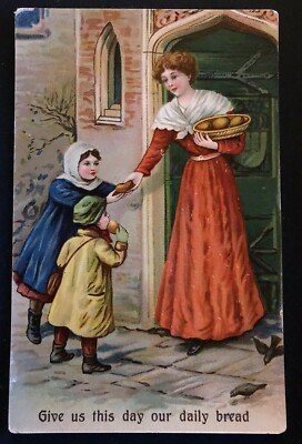 Religious~The Lord's Prayer Give Us This Day Our Daily Bread~PFB~Postcard-c-91