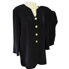 Vintage 80’s Fritz & Lloyd Pant Suit Set Gold Button Career Made in USA Size 10