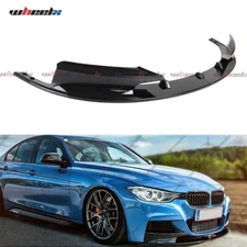For 2012-2018 BMW F30 3 Series M Sport Front Bumper Lip Splitter Gloss Black
