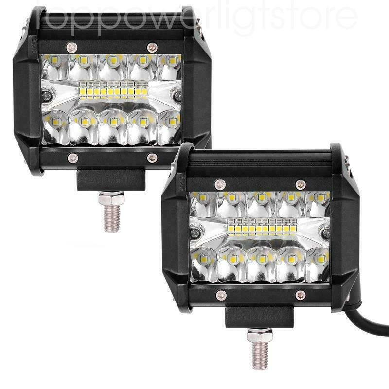 2PCS 4'' Spreader LED Lights Pods Spot Lights Marine Deck Mask Lights Boat 12V