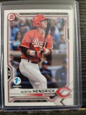 2021 Bowman 1ST EDITION DRAFT #BFE-55 AUSTIN HENDRICK CINCINNATI REDS