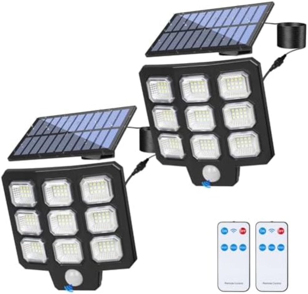 Lampada Solare Esterno 108 LED: Luce Senza Fili Facile da Montare