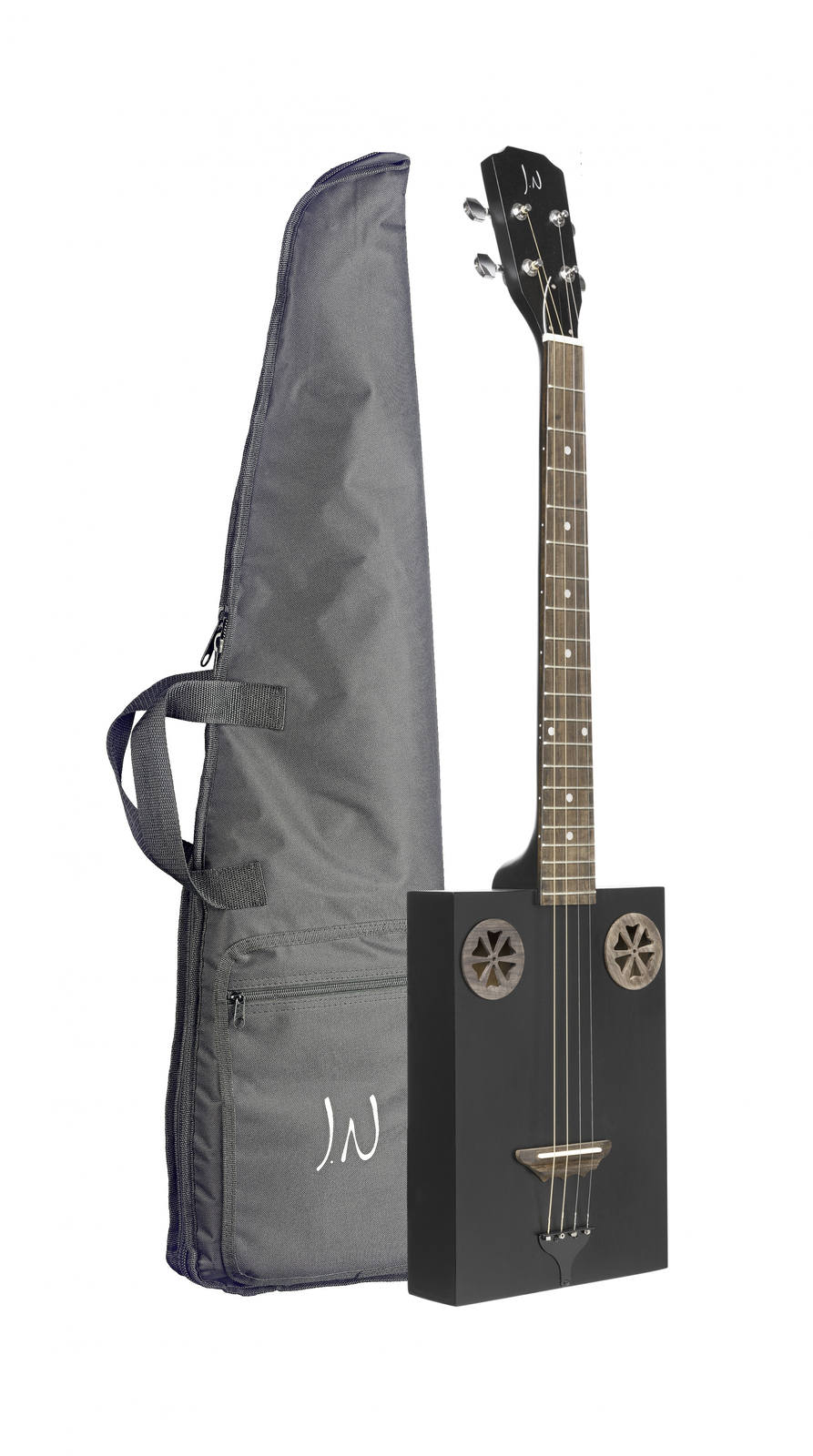 J.N Guitars CASK-FIRKCOAL Acoustic Sapele Cigar Box Guitar