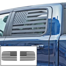 2x Us Flag Rear Window Side Trim Stickers Decal For Dodge Ram 1500 2018 Carbon 2x Us Flag Rear Window Side Trim Stickers Decal For Dodge Ram 1500 2018 Carbon