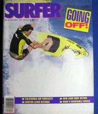 SURFER MAGAZINE-DEC 1987-BARTON LYNCH-G ELKERTON-MAUI-CAL PRO TOUR-POSTER INTACT