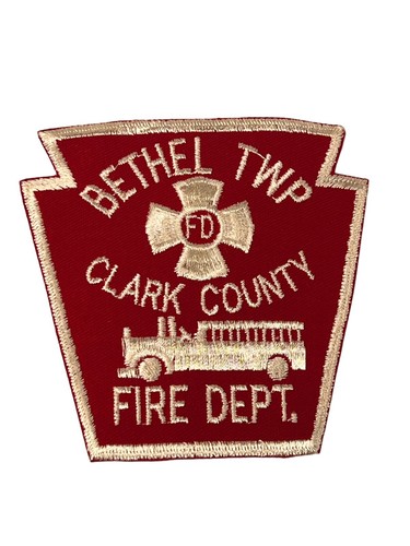 Vintage Bethel TWP Clark County Embroidered Sew On Patch