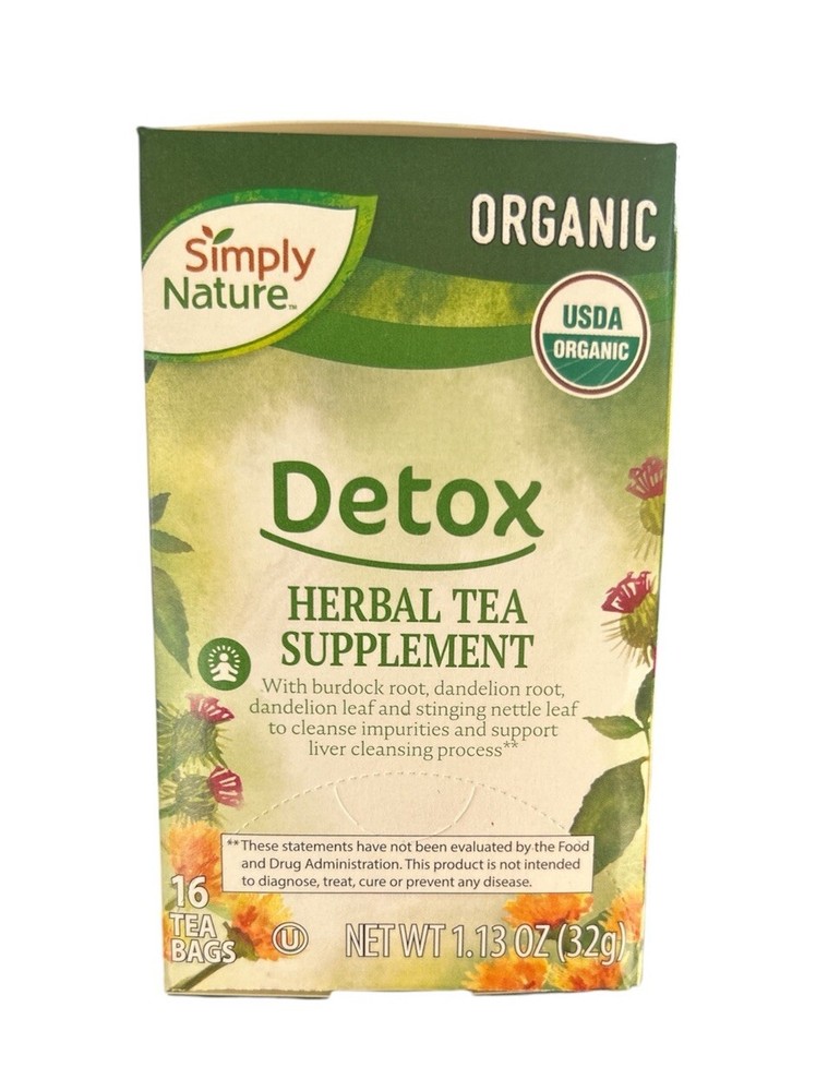 Simply Nature Organic Detox Herbal Tea Supplement