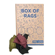 Recycled Color Fleece Cotton Cleaning Rags - 50 lbs. Box - Multipurpose Wiping