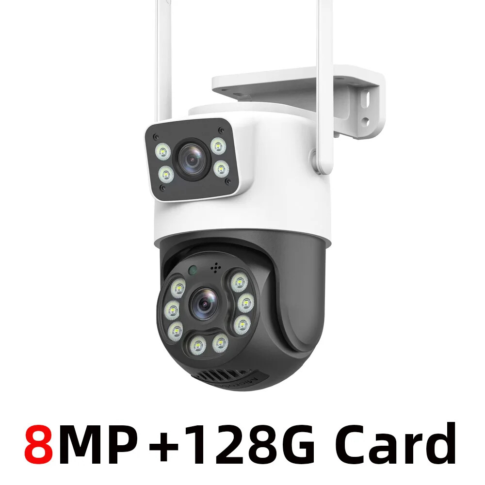 8MP Dual Lens Wireless Wifi PTZ Surveillance Camera for Outdoor Security