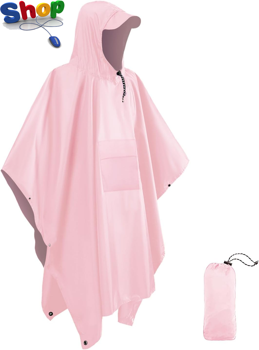 Waterproof Poncho Adult, Reusable Rain Poncho Adult Waterproof Poncho Waterproof