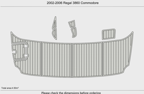 2002-2006 Regal 3860 Commodore    Swim platform  1/4"6mm EVA foam floor - Foto 3 di 13