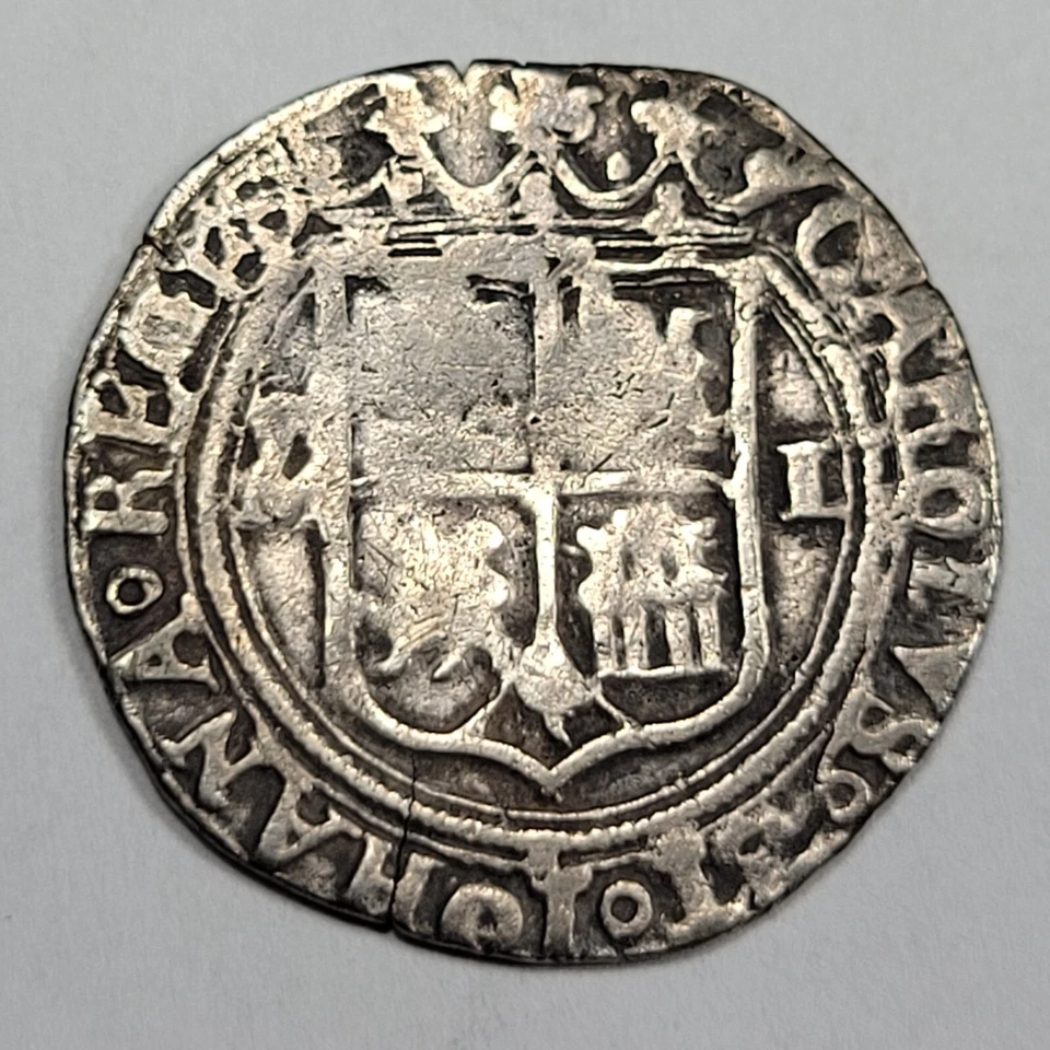 1552-1553 Mexico Silver Cob 1 Real Carlos & Joanna Early Issue 3.19g *J205 - Image 2 of 4