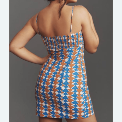 Anthropologie Maeve Ophelia Sleeveless Slim Linen Blend Mini Dress NWT Size  12 | eBay