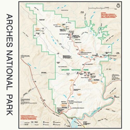 Utah National Park Bandanna 2-Pack Bundle Zion Arches Map Printed Image Nature - Picture 3 of 3