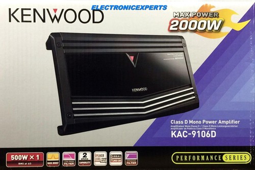 New KENWOOD KAC-9106D 2000 Watt Max Car Monoblock Amplifier Mono Sub Amp KAC9106 - Picture 5 of 5