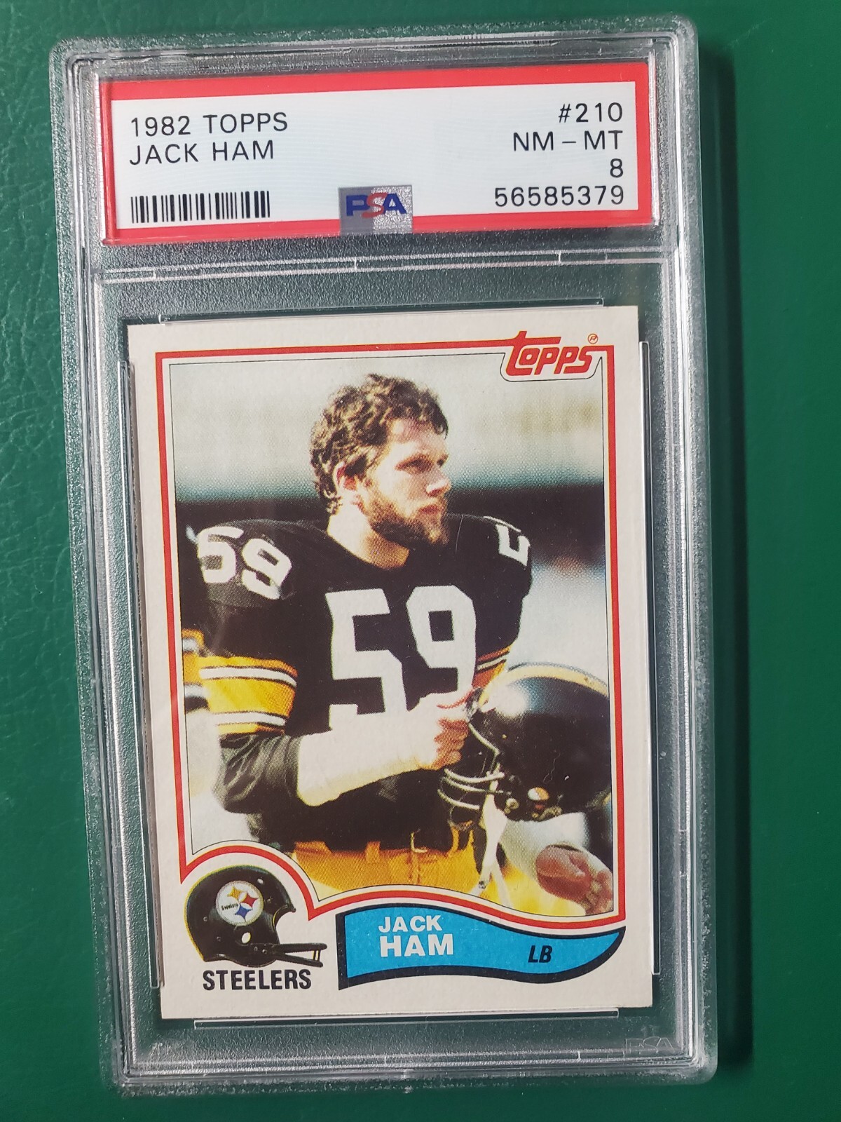 1982 TOPPS FOOTBALL #210 JACK HAM (HOF)☆☆PSA 8 (NM-MT)☆☆PITTSBURGH STEELERS☆☆