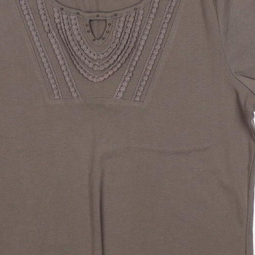BM Womens Brown Polyester Blend T-Shirt Size M - 第 10/12 張圖片