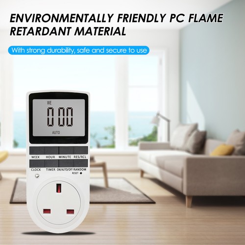Digital Timer Switch Socket Digital Electronic Timer Switch LCD Display E5K4 - Picture 5 of 8