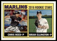 2016 Topps Heritage Chris Reed / Brian Ellington RC #169 Miami Marlins