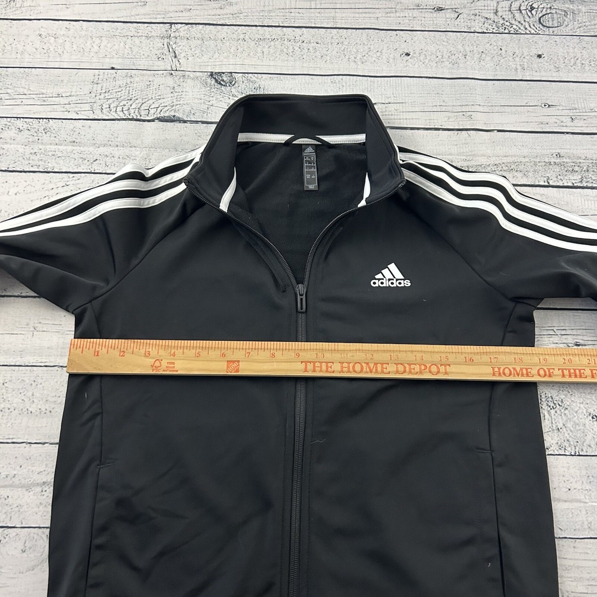 Adidas Full Zip Soccer Track Jacket Women's Medium Black Three