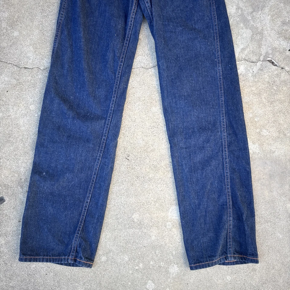 Pantalones de mezclilla vintage años 40 años 50 cintura alta jeans peto ropa deportiva occidental Foto 4 de 4