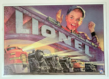 Lionel Trains Metal Sig " Santa Fe" Ad Sign Gift Made in USA Licensed by Lionel