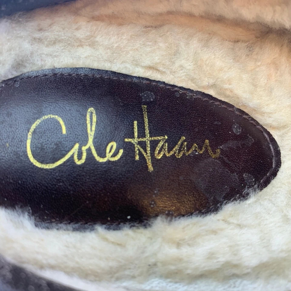 Cole Haan Mujer Zuecos Zapatos Marrón Sin Cordones Cremallera Impermeable Mules D26035 10 B Foto 4 de 4