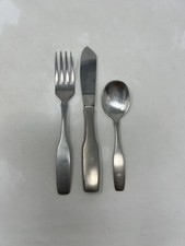 Oneida Paul Revere Child Flatware Set 18/10 Brushed Stainless - Knife Fork Spoon