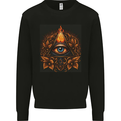 Illuminati Eye Secret Society Kult Fantasie Herren Sweatshirt Pullover
