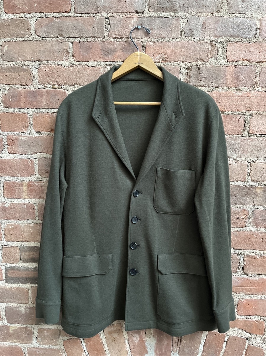 The Armoury Men's City Hunter Jacket, Sz 44, 100% Wool Knit Japan