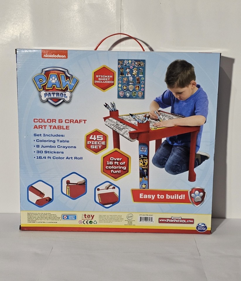Paw Patrol Color & Craft Art Table eBay
