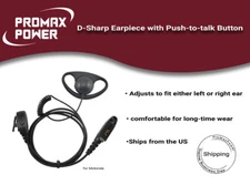1.5-Wire D-Shape PTT Mic Earpiece Headset for Motorola Radios GL200 EX500 GP328+