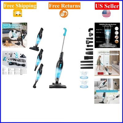 Corded Stick Vacuum Cleaner 15KPa Suction 400W Lightweight Bagless for All Fl...