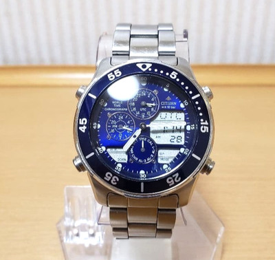 Citizen Promaster C300-T003389 Men's Watch Blue Dial Quartz Stainless Steel Used
