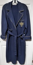 Vtg Cinema Etoile Robe Womens Large Midnight Blue Comfy Regal Loungewear