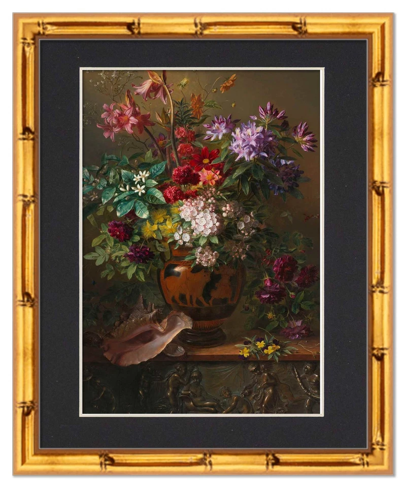 Marco de bambú dorado de 18x24 con alfombrilla negra para foto de 18x24 - bambú dorado 22x Foto 3 de 4