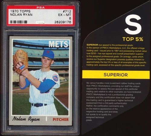 1970 Topps #712 Nolan Ryan PSA 6 CENTERED PWCC-S Top 5% Eye Appeal