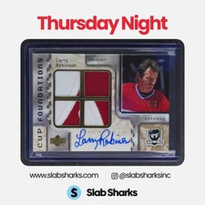2006 THE CUP #CQ-LR LARRY ROBINSON CUP FOUNDATIONS AUTO PATCHES MEM 5/5