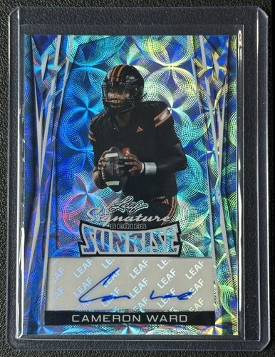 CAMERON CAM WARD 2025 LEAF SIGNATURE SERIES SUNRISE #SR-CW1 BLUE AUTO 1/1
