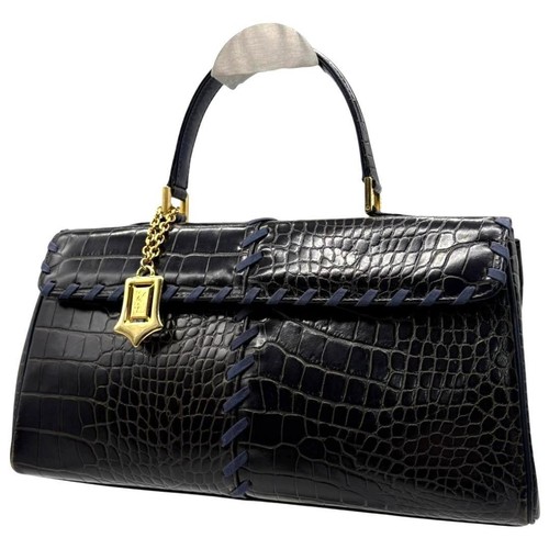 Yves Saint Laurent Handbag Black Leather YSL Vintage